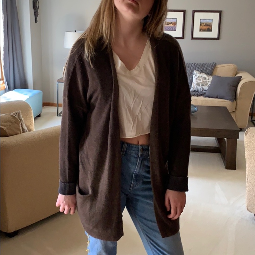 Cashmere sweater, oversized, distressed